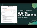 0580/42/M/J/21 | Easy (Step by Step) Solutions | CIE IGCSE MATHS PAPER 4 (EXTENDED) MAY/JUNE 2021