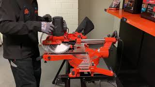 How to set the bevel angle on the Norton Clipper CWM 254 Mitre Saw