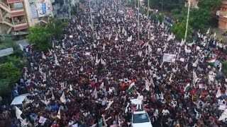 Aerial View of Historic JanaSena Party Long March| Pawan Kalyan |Political Stars