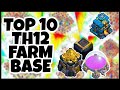 TOP 10 Best TH 12 Farming Base || Hybrid Base With Copy Links