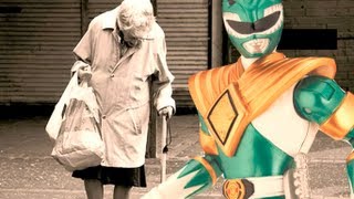 Japanese superhero helps elderly enter the subway