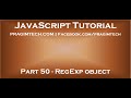 JavaScript RegExp object