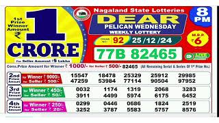 DEAR LOTTERY SAMBAD MORNING 8PM RESULT TODAY LIVE DRAW ON 25.12.2024 Nagaland