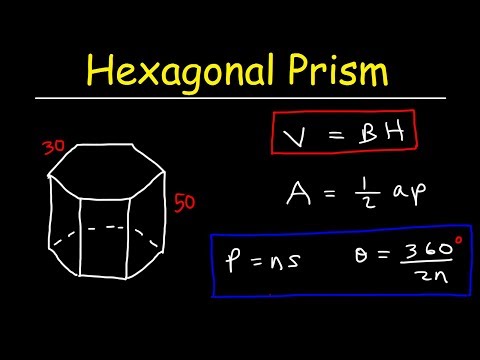 Surface Area of a Hexagonal Prism - Volume & Lateral Area - Geometry Surface Area of a Hexagonal Prism - Volume & Lateral Area - Geometry
