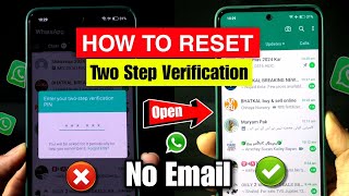 how to reset two step verification without email | whatsapp pin code problem 2024