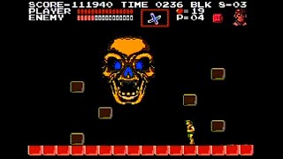 悪魔城伝説　ノーミス1周クリア (Castlevania III)