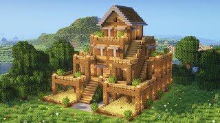 Minecraft | How to Build a Large Survival Wooden House?