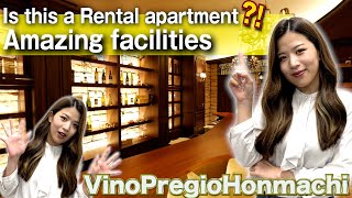 Private lounge in the  rental apartment building!? Full disclosure Vino Pregio Honmachi