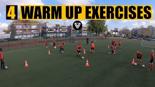 4 Warm Up Exercises | Football - Soccer Training | U11 - U12 - U13 - U14