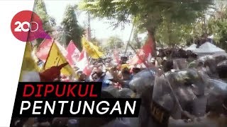 Demo Tolak Revisi UUMD3, Mahasiswa di Jombang Bentrok dengan Polisi