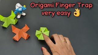 DIY Origami Finger Trap Easy/Easy Paper Crafts Without Glue/Fidget Toy