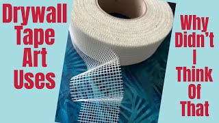 MULTIPLE ART USES FOR DRYWALL TAPE #artjournal #mixedmedia #drywallart