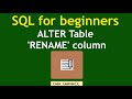 SQL for beginners - ALTER Table | 'Rename' Column (2023)