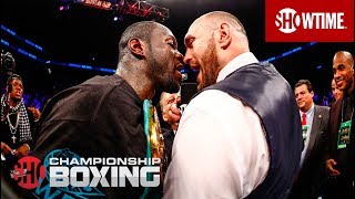 Deontay Wilder & Tyson Fury Exchange Words | SHOWTIME CHAMPIONSHIP BOXING