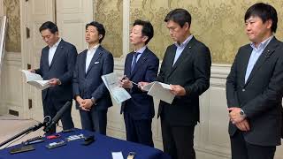 2023年6月14日　議員立法「公文書管理法改正案」提出後ぶら下がり