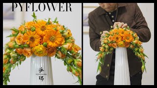 【古典花艺】花艺的平衡 ｜ 弯月