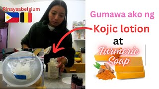 Gumawa ako Turmeric Soap at kojic Lotion | Ang ganda sa mukha