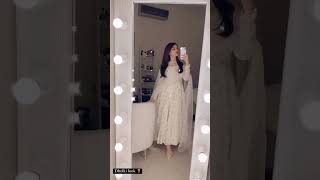 Kinza Hashmi Wearing Outclas White Gorgeous Long Frock |Whatsapp Status |Pakistani Celebrities