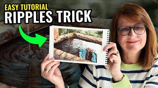 Realistic Water Ripples in Watercolor (Easy Shape Method)