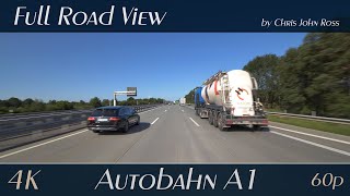 Autobahn (A1), Germany: RS Grundbergsee - Bremer Kreuz - Bremen - Dreieck Stuhr - 4K (2160p/60p) UHD