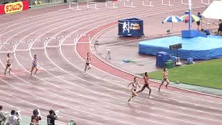 [4k]宇都宮絵莉選手がトップで予選通過　女子400mH　予選全3組　日本選手権2022