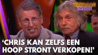 Johan reageert op prijs voor Chris Woerts: 'Hij kan zelfs een hoop stront verkopen!'