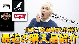 【購入品紹介】1日に1枚服を買う爆買い男!?超服好きバイヤーの最近の購入品紹介!ドメブラ、ストリート、古着etc..【メンズファッション/デニム/ハーフパンツ/カーディガン/トレンド/買って良かった】