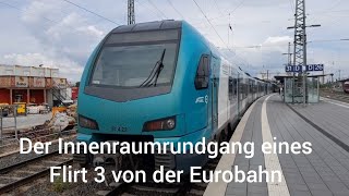 Der Innenraumrundgang eines Flirt 3 von der Eurobahn