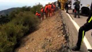 Girl goes off cliff on a motorcycle