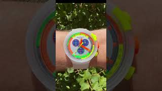 Swatch Watch 90's Style Neon Jelly looks Cool Under Black Light!