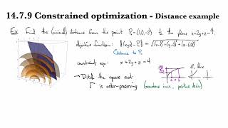 14.7.9 Constrained optimization - Distance example