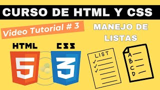 Curso de HTML Y CSS de novato a experto | Parte 3 Aprende a crear listas en HTML