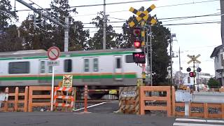 高崎線・第二町谷踏切（埼玉県桶川市）