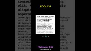 Tutorial : Tooltip // Multiverse CSS without Javascript, Gif