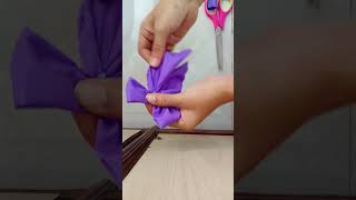 ##shorts video ## how to make satin fabric hair reebin #diy #beautifull#scrunchies #handmade