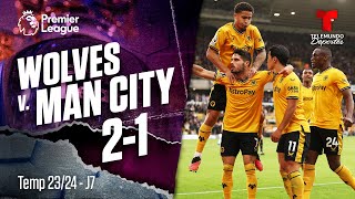 Highlights & Goles: Wolverhampton v. Man. City 2-1 | Premier League | Telemundo Deportes