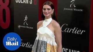 Anne Hathaway in an elegant gown for Ocean's Eight premiere