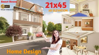 20X45  SMALL HOUSE DESIGN 🌄 | House plan | 3D house Design|| interior Design 🤪Ghar ka naksha🔥