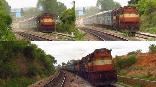 MASSIVE OFFLINK OF THE CENTURY - PUNE WDM 3D + WDM 3A COMBITATION HAULS VASCO ← YESVANTPUR EXPRESS