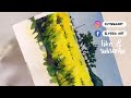 spring in jeju watercolor demo 수채화로 제주 유채꽃 그리기