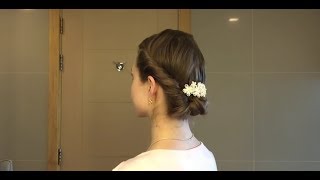 5分で出来る簡単ヘアアレンジ。ギブソンタックまとめ髪 Simple and very beautiful hairstyle