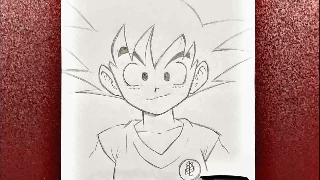 Anime Drawing | How To Draw Kid Goku Step-by-step - YouTube