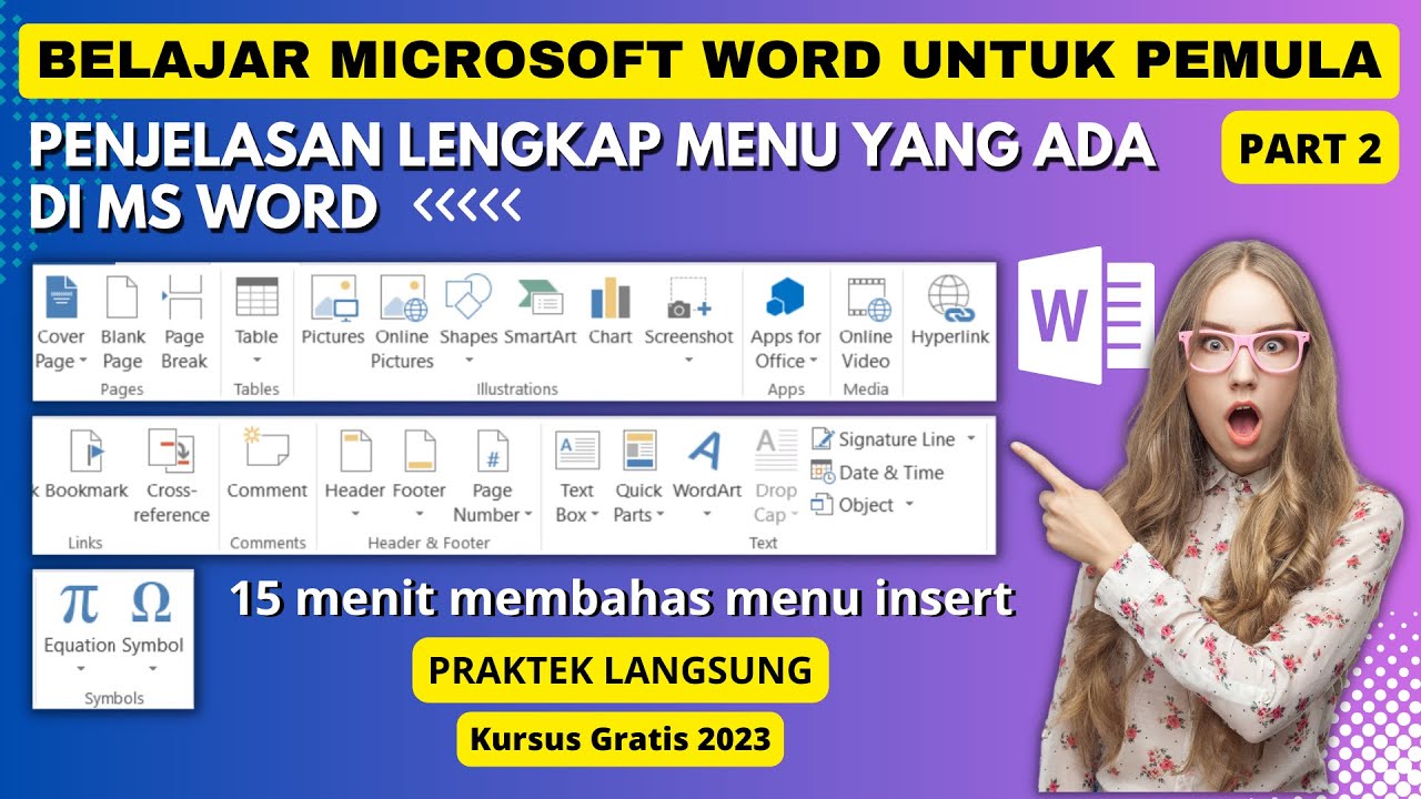 Belajar Microsoft Word Untuk Pemula Di Tahun 2023 Part2 Menu Insert # ...