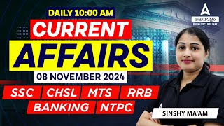 Current Affairs Today Malayalam | 8 November 2024 | Daily Current Affairs for SSC, Bank and Railway