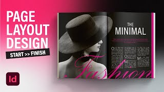 How to Minimal Magazine Design (Page Layout) in Adobe InDesign CC  | Graphic Design Tutorials