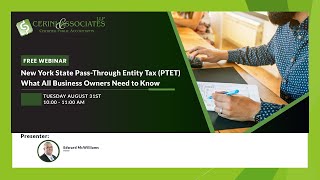 New York State Pass-Through Entity Tax (PTET) – What All Business Owners Need to Know
