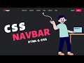 Responsive navigation bar in HTML and CSS| Simple CSS Navbar Design