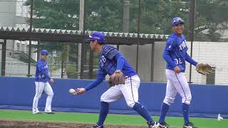 2021年11月　横浜DeNAベイスターズ 秋季トレーニング　内野手の連携風守備練習