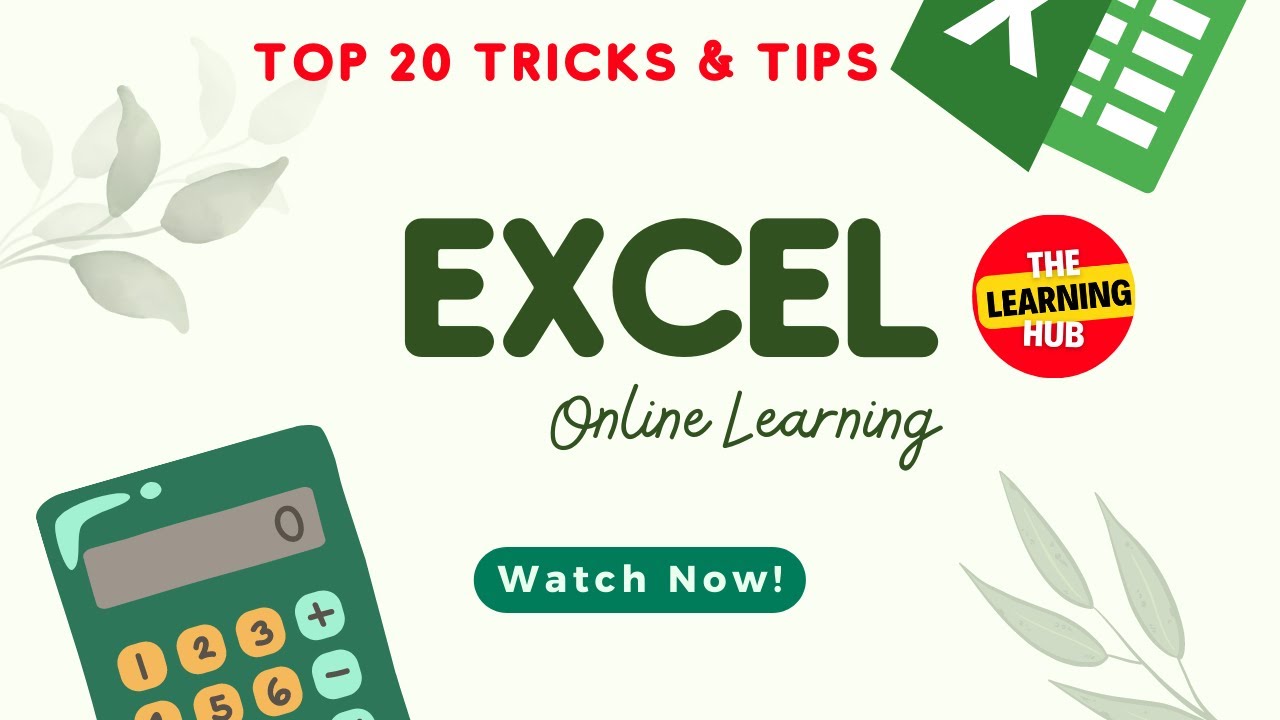 Top 20 Microsoft Excel Tips & Tricks - YouTube