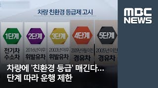 차량에 '친환경 등급' 매긴다…단계 따라 운행 제한 [뉴스데스크]